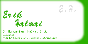 erik halmai business card